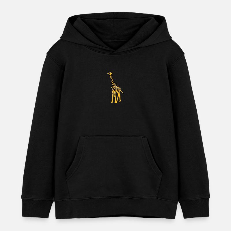 Girafe - Sweat à capuche enfant bio Stanley/Stella - noir