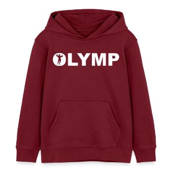 Mont Olympe Montagne des dieux et des pouvoirs. Culturiste - Sweat à capuche enfant bio Stanley/Stella - bordeaux - Devant - AI Model Kid Female (0cm)