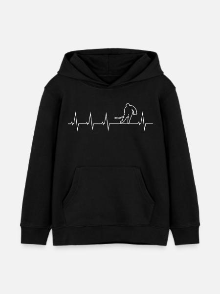 Ich liebe Eishockey - Kinder Organic Hoodie Mini Cruiser von Stanley/Stella - Schwarz
