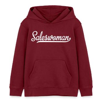 Marketing - Sweat à capuche enfant bio Stanley/Stella - bordeaux - Devant - AI Model Kid Female (0cm)