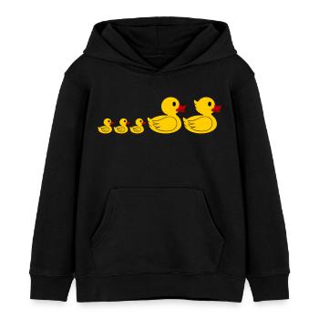 Duck family - Kids Organic Hoodie by Stanley/Stella - black - Front - AI Model Kid Male (0cm)