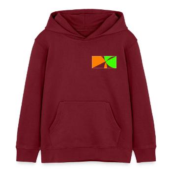 Restez sur la balle! - Sweat à capuche enfant bio Stanley/Stella - bordeaux - Devant - AI Model Kid Female (0cm)