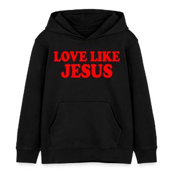 Love like jesus - Kinder Organic Hoodie Mini Cruiser von Stanley/Stella - Schwarz - Vorne - AI Model Kid Male (0cm)