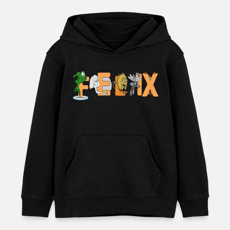 Felix - Sweat à capuche enfant bio Stanley/Stella - noir