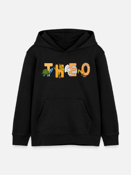 Theo - Kinder Organic Hoodie Mini Cruiser von Stanley/Stella - Schwarz