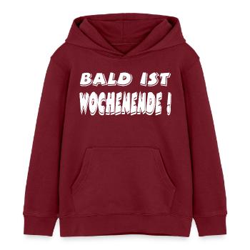 Wochenende - Kinder Organic Hoodie Mini Cruiser von Stanley/Stella - Burgunderrot - Vorne - AI Model Kid Female (0cm)