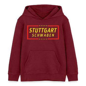 Stuttgart: Swabian pride - Kids Organic Hoodie by Stanley/Stella - burgundy - Front - AI Model Kid Female (0cm)