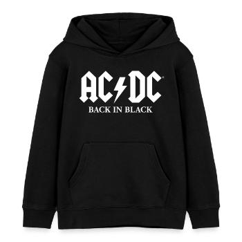 AC/DC Back In Black Album Weißes Logo Mit Blitz - Kinder Organic Hoodie Mini Cruiser von Stanley/Stella - Schwarz - Vorne - AI Model Kid Male (0cm)