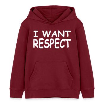 Respekt - Kinder Organic Hoodie Mini Cruiser von Stanley/Stella - Burgunderrot - Vorne - AI Model Kid Female (0cm)