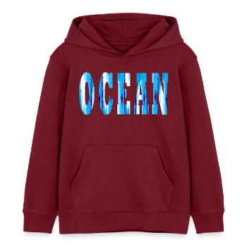 Ocean - Kids Organic Hoodie by Stanley/Stella - burgundy - Front - AI Model Kid Female (0cm)