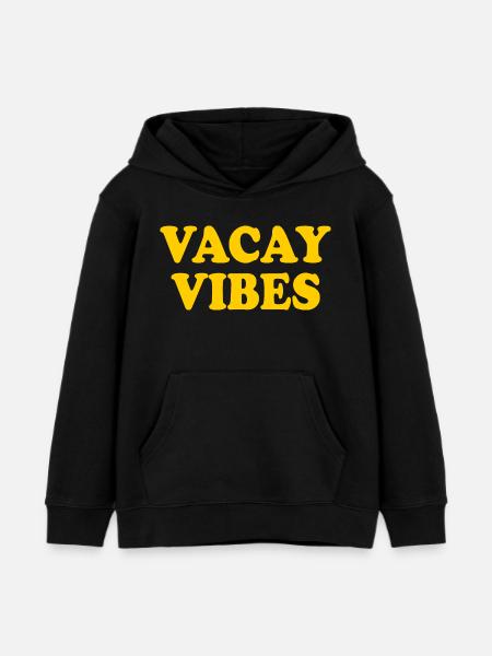 Vacay vibes - Kids Organic Hoodie by Stanley/Stella - black