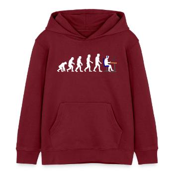 Gamer Evolution - Kinder Organic Hoodie Mini Cruiser von Stanley/Stella - Burgunderrot - Vorne - AI Model Kid Female (0cm)