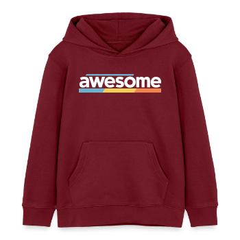 Conception typographique impressionnante - Sweat à capuche enfant bio Stanley/Stella - bordeaux - Devant - AI Model Kid Female (0cm)