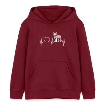 Sumatra-Tiger - Kinder Organic Hoodie Mini Cruiser von Stanley/Stella - Burgunderrot - Vorne - AI Model Kid Female (0cm)