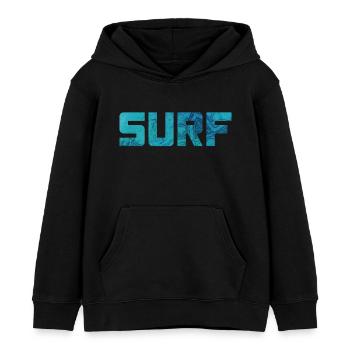 Surfen Surfer Urlaub Hawai Muster Hobby Meer Fun - Kinder Organic Hoodie Mini Cruiser von Stanley/Stella - Schwarz - Vorne - AI Model Kid Male (0cm)