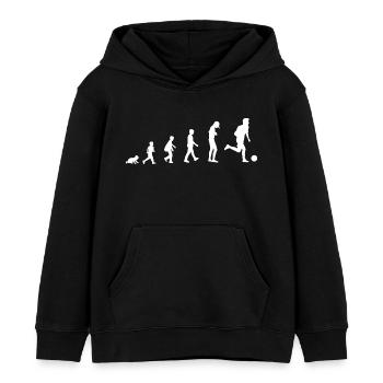 Entwicklung zum Fußballer - Kinder Organic Hoodie Mini Cruiser von Stanley/Stella - Schwarz - Vorne - AI Model Kid Male (0cm)