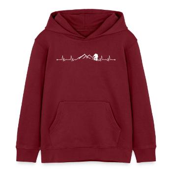 Please upload design - Kids Organic Hoodie by Stanley/Stella - burgundy - Front - AI Model Kid Female (0cm)