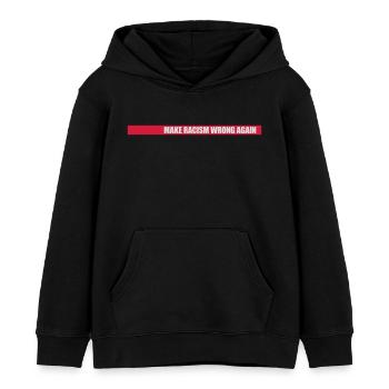 Rendre le racisme répréhensible - Sweat à capuche enfant bio Stanley/Stella - noir - Devant - AI Model Kid Male (0cm)