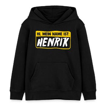 Henrik - Kinder Organic Hoodie Mini Cruiser von Stanley/Stella - Schwarz - Vorne - AI Model Kid Male (0cm)