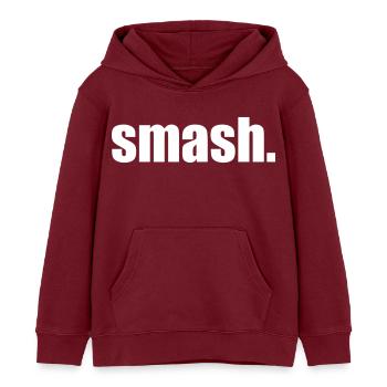 smash point w - Sweat à capuche enfant bio Stanley/Stella - bordeaux - Devant - AI Model Kid Female (0cm)