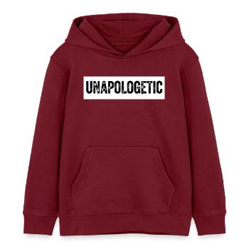 Unapologetic Authentics - Kids Organic Hoodie by Stanley/Stella - burgundy - Front - AI Model Kid Female (0cm)