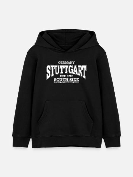 Stuttgart (white) - Kinder Organic Hoodie Mini Cruiser von Stanley/Stella - Schwarz