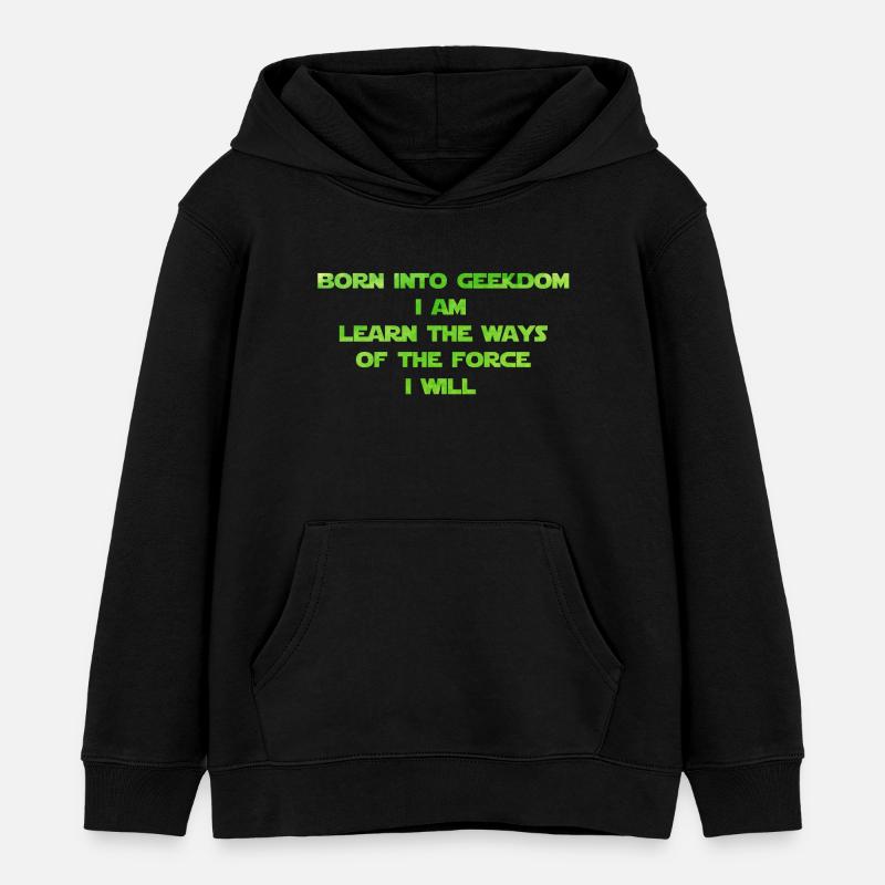 Né dans Geekdom - Sweat à capuche enfant bio Stanley/Stella - noir