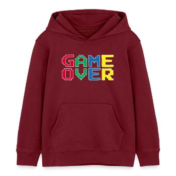 Vintage-Videospiel - Kinder Organic Hoodie Mini Cruiser von Stanley/Stella - Burgunderrot - Vorne - AI Model Kid Female (0cm)