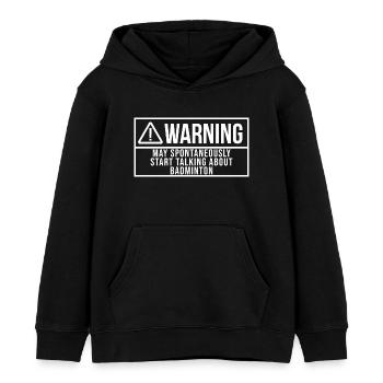 Badminton - Kinder Organic Hoodie Mini Cruiser von Stanley/Stella - Schwarz - Vorne - AI Model Kid Male (0cm)