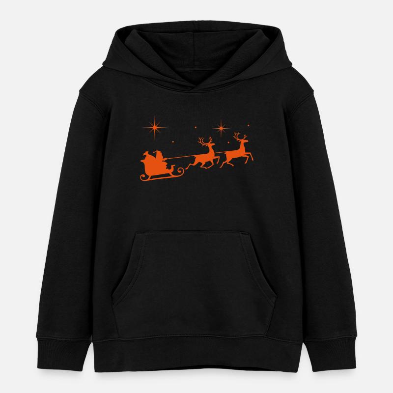 Christmas - Sweat à capuche enfant bio Stanley/Stella - noir