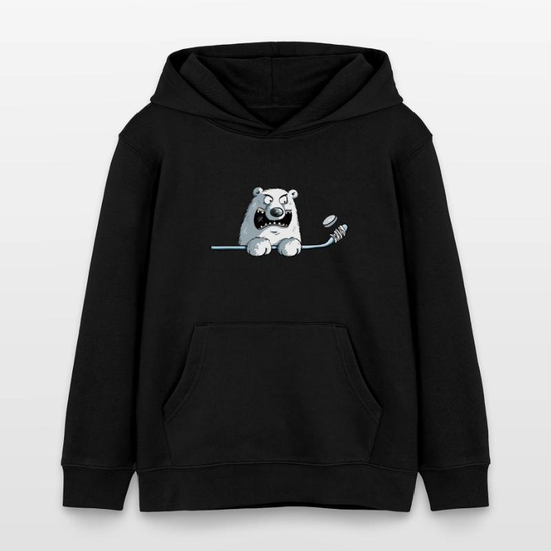 Cooler Eisbär Mit Eishockeyschläger I Eishockey Kinder Organic Hoodie Mini Cruiser von Stanley/Stella