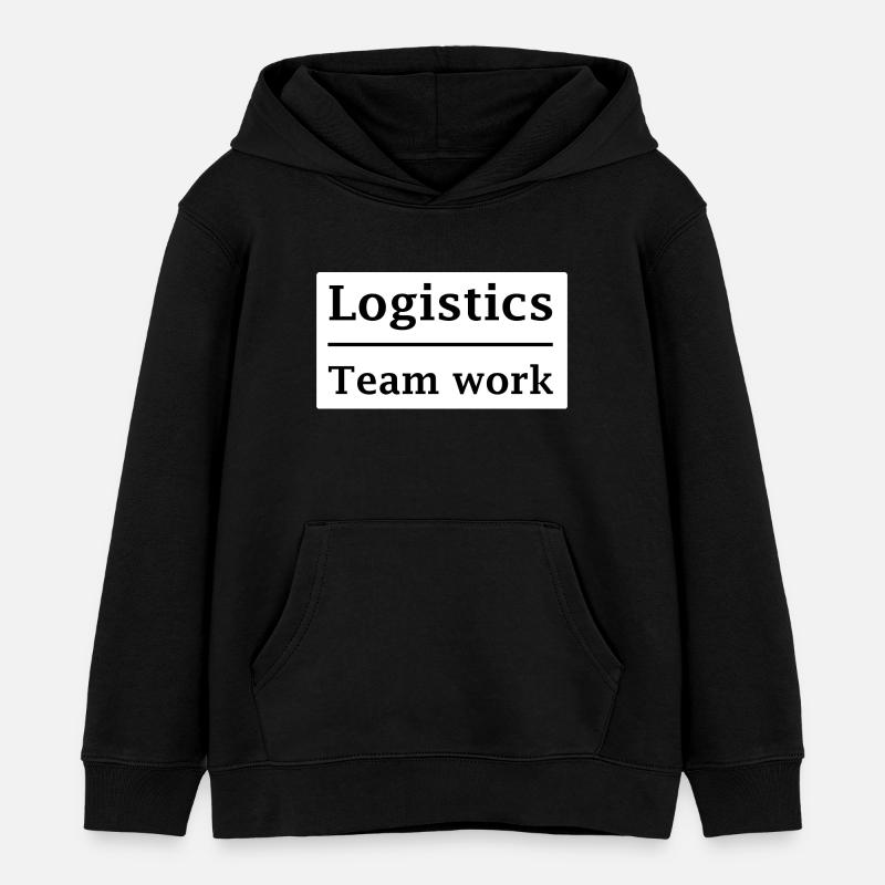 Logistician Teamwork - Kids Organic Hoodie by Stanley/Stella - black