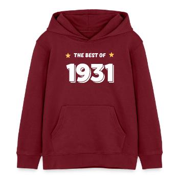 Best of 1931 - Kids Organic Hoodie by Stanley/Stella - burgundy - Front - AI Model Kid Female (0cm)