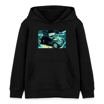 Voiture - Sweat à capuche enfant bio Stanley/Stella - noir - Devant - AI Model Kid Male (0cm)