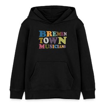 Les musiciens de la ville de Bremer – légendaires et intemporels ! - Sweat à capuche enfant bio Stanley/Stella - noir - Devant - AI Model Kid Male (0cm)
