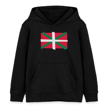 Basque flag - Kids Organic Hoodie by Stanley/Stella - black - Front - AI Model Kid Male (0cm)