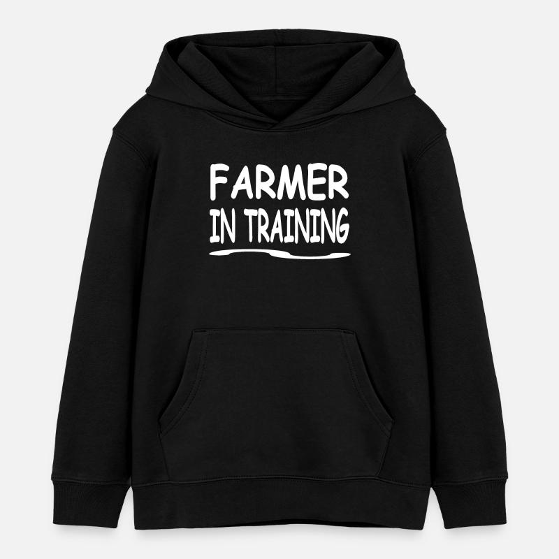 Cultivateur - Sweat à capuche enfant bio Stanley/Stella - noir
