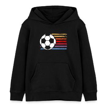 Fußballspieler Fußball - Kinder Organic Hoodie Mini Cruiser von Stanley/Stella - Schwarz - Vorne - AI Model Kid Male (0cm)