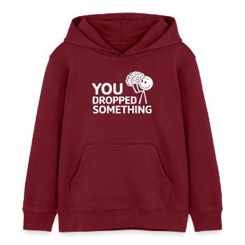 You Dropped Something 17 - Kinder Organic Hoodie Mini Cruiser von Stanley/Stella - Burgunderrot - Vorne - AI Model Kid Female (0cm)