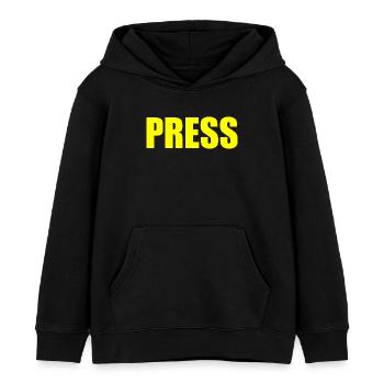 Press - Sweat à capuche enfant bio Stanley/Stella - noir - Devant - AI Model Kid Male (0cm)