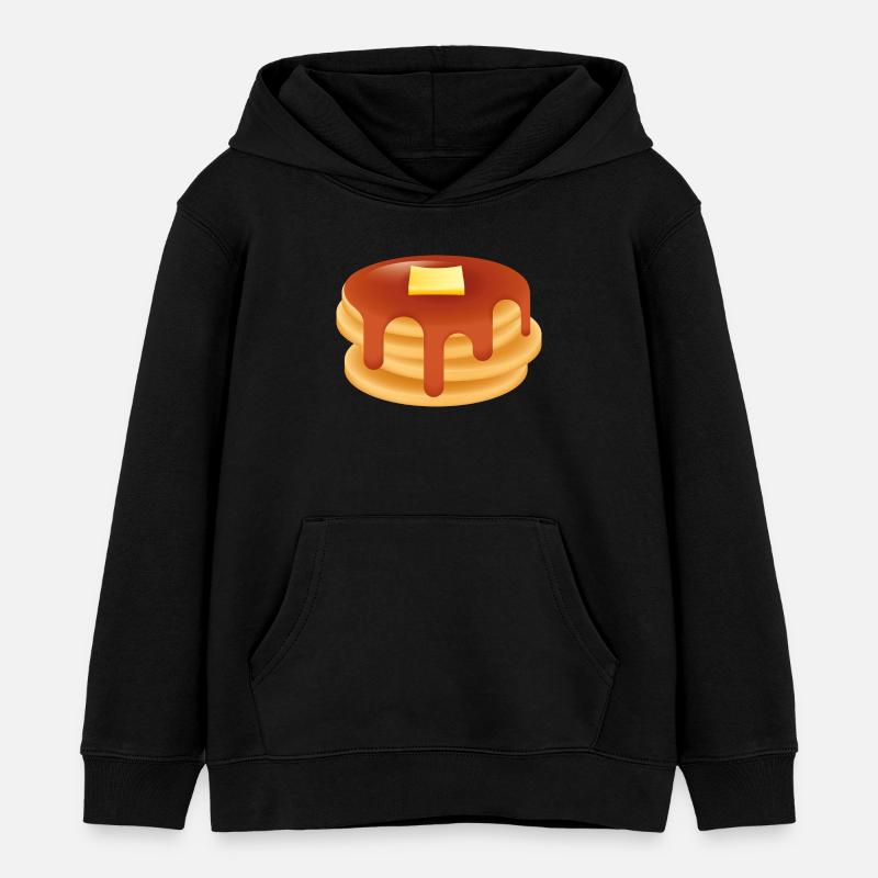 Smiley Pancake - Sweat à capuche enfant bio Stanley/Stella - noir