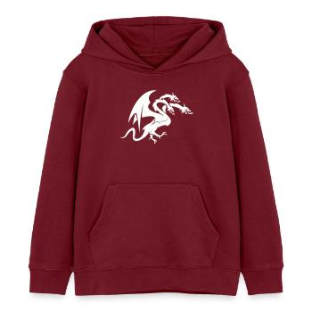 Tête de dragon 3 - Sweat à capuche enfant bio Stanley/Stella - bordeaux - Devant - AI Model Kid Female (0cm)
