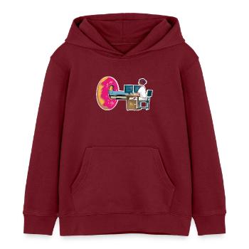 Femme Manip Radio Scanner Irm Donut Radiologie - Sweat à capuche enfant bio Stanley/Stella - bordeaux - Devant - AI Model Kid Female (0cm)