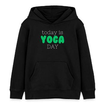 International Yoga Day - Kinder Organic Hoodie Mini Cruiser von Stanley/Stella - Schwarz - Vorne - AI Model Kid Male (0cm)
