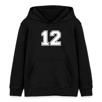 12 - Kinder Organic Hoodie Mini Cruiser von Stanley/Stella - Schwarz - Vorne - AI Model Kid Male (0cm)