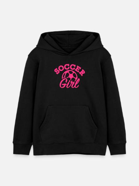 Soccer - Sweat à capuche enfant bio Stanley/Stella - noir