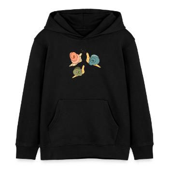 Schnecken - Kinder Organic Hoodie Mini Cruiser von Stanley/Stella - Schwarz - Vorne - AI Model Kid Male (0cm)