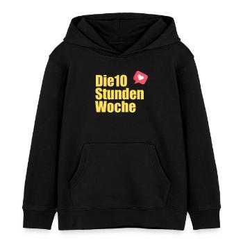 die 10 Stunden Woche Logo - Kinder Organic Hoodie Mini Cruiser von Stanley/Stella - Schwarz - Vorne - AI Model Kid Male (0cm)