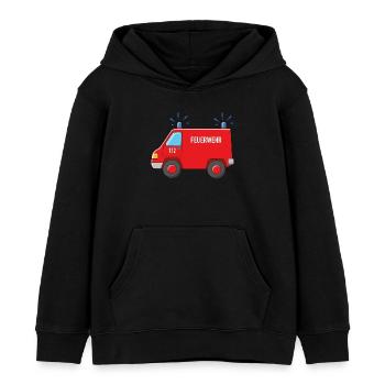 Feuerwehr Auto - Kinder Organic Hoodie Mini Cruiser von Stanley/Stella - Schwarz - Vorne - AI Model Kid Male (0cm)