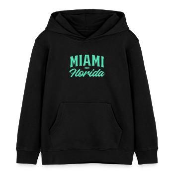 Fontaine sarcelle de Miami Florida - Sweat à capuche enfant bio Stanley/Stella - noir - Devant - AI Model Kid Male (0cm)